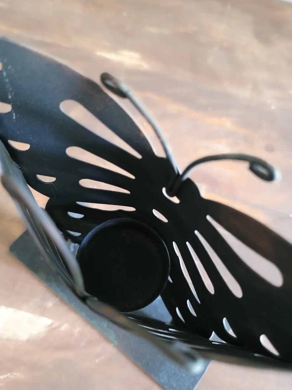 Vintage Rustic Iron Butterfly Votive Candle Holder